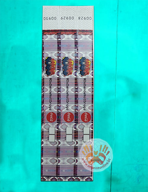 imprint thimphu custom tyvek wrist band